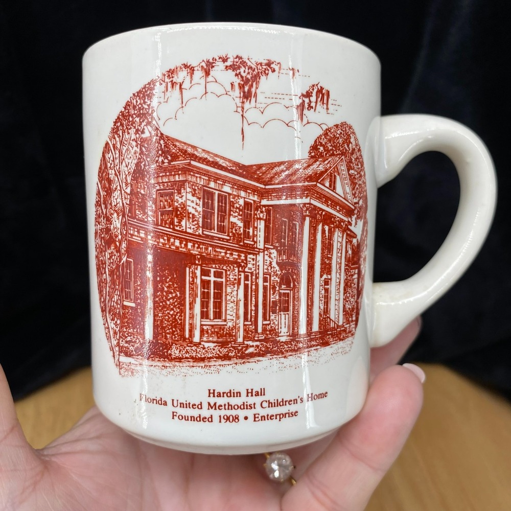Hardin Hall Florida United Methodist Children's Home Cup Mug Souvenir Red White